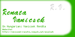 renata vanicsek business card