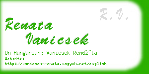 renata vanicsek business card